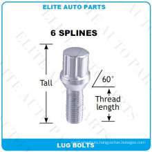 6 Spline Lug Bolts for Car Wheel